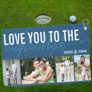 Liebe dich bis zum Rough und zurück 4 Foto Blau We Golfhandtuch