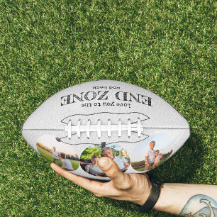 Liebe dich bis zur Endzone und zurück 3 Foto Weiß Football