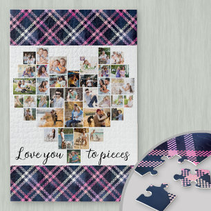Liebe dich bis zur Unkenntlichkeit Herzförmiges 36 Puzzle