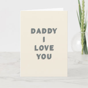 Liebe dich Daddy Schiefer Kunstkarte Karte