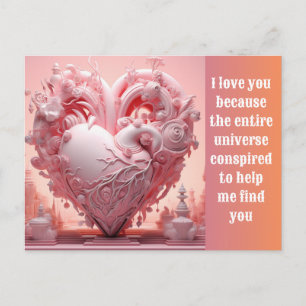 Liebe dich feiertagspostkarte