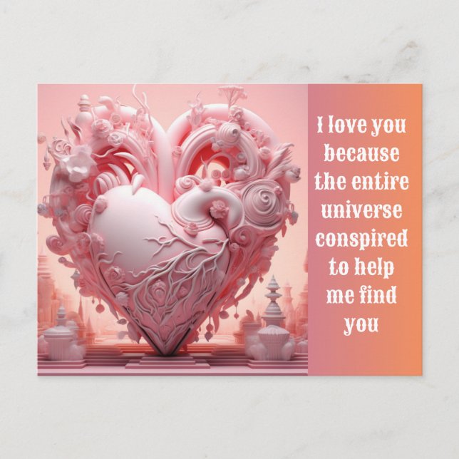 Liebe dich  feiertagspostkarte (Vorderseite)