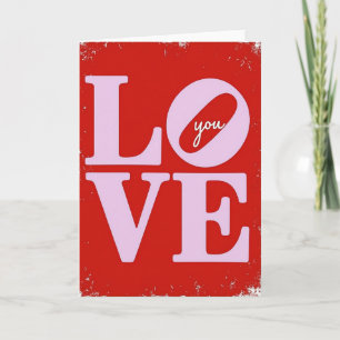 Liebe dich fett gedruckte Grafikkarte Karte