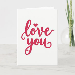 Liebe dich Fuchsia-Kunstkarte Karte
