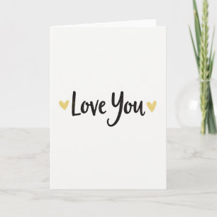 Liebe dich Goldherzkarte Karte