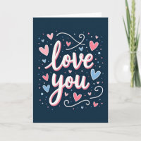 Liebe dich Grafikdesign-Karte