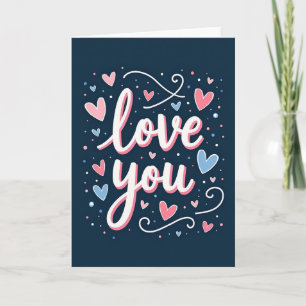Liebe dich Grafikdesign-Karte Karte