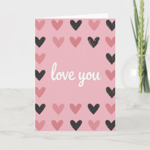 Liebe dich Herz Muster Karte