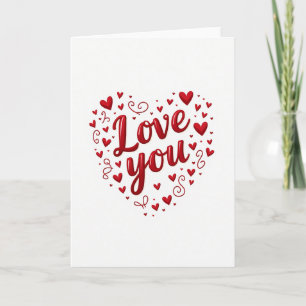 Liebe dich Herzen Romantische Karte