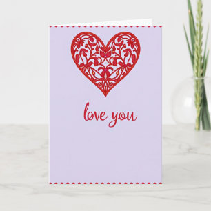 Liebe dich Herzranken Kunstkarte Karte
