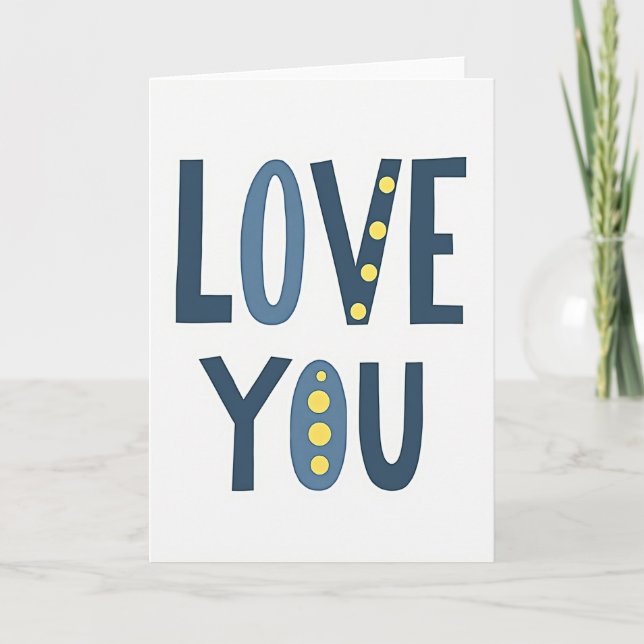 Liebe dich immer Grußkarte Karte (Vorderseite)