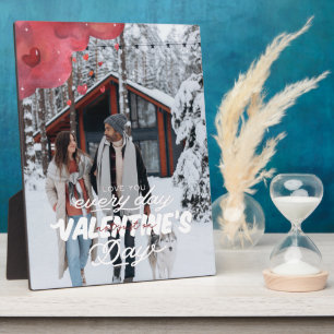 Liebe dich jeden Tag Valentins-Tag-Foto von Paar Fotoplatte