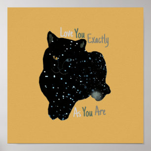 Liebe dich Katzen-Themenposter Poster