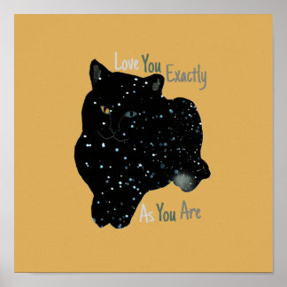 Liebe dich Katzen-Themenposter Poster