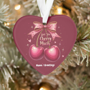 Liebe dich Kirsche sehr Ein süßer und lustiger Val Ornament