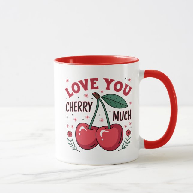 Liebe dich Kirsche sehr Tasse (Rechts)