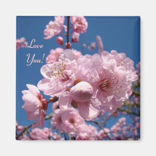 Liebe dich! Magnet Rosa Blütenbaum