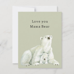 Liebe dich Mama Bär  Mitteilungskarte