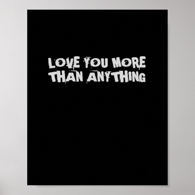 Liebe dich mehr als alles Herzliches Design  Poster (Vorne)