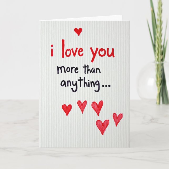 Liebe Dich Mehr Als Alles Karte (Vorderseite)