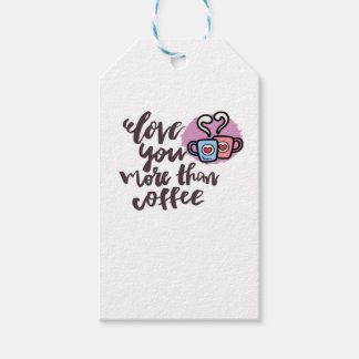 Liebe dich mehr als Kaffee Süßer Romantischer Stil Geschenkanhänger