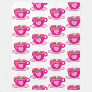 Liebe dich mehr als Kaffee Valentinstag Geschenk Fleecedecke