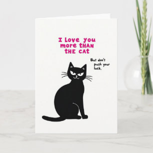 Liebe dich mehr als Katzenkarte Karte
