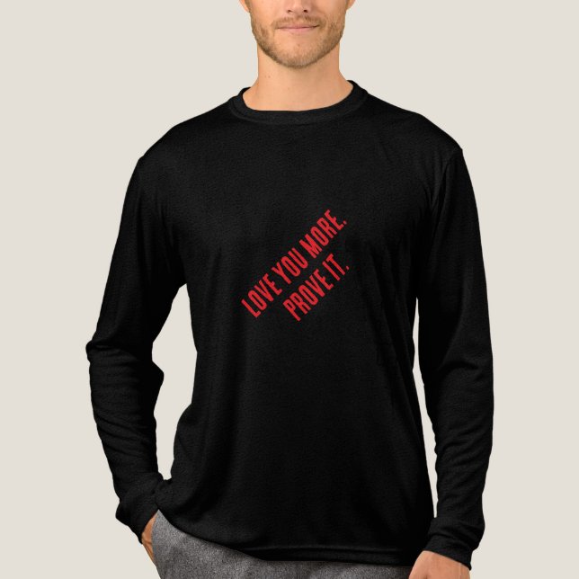 Liebe dich mehr. Beweise es. Tri-Blend Shirt (Vorderseite)