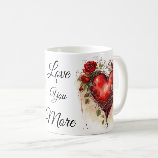 Liebe dich mehr kaffeetasse (VorderseiteRechts)