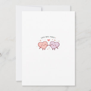 Liebe dich mehr Paarherzen Valentinstag Romantisch Feiertagskarte