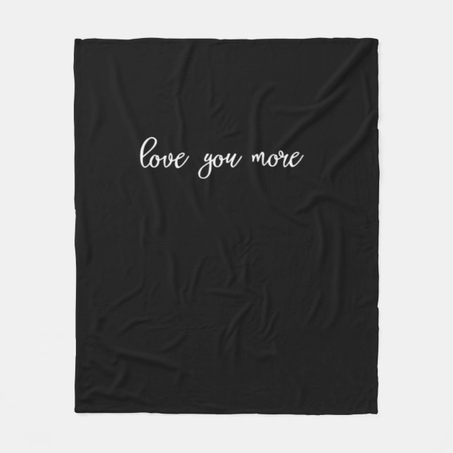Liebe dich mehr Saubere Typografie  Fleecedecke (Vorderseite)