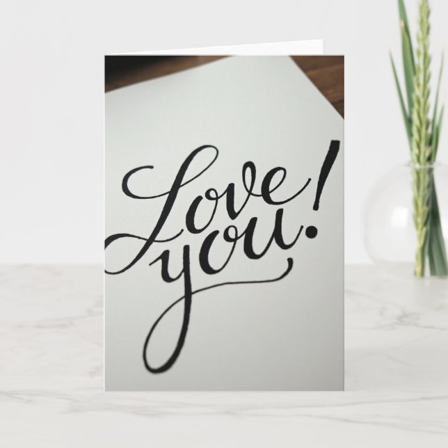 Liebe dich moderne Kunstkarte Karte (Vorderseite)