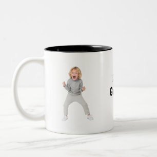 Liebe dich Opa benutzerdefinierter Foto-Name Zweifarbige Tasse