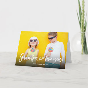Liebe dich, Opa Vatertags-Grußkarte mit Foto Karte