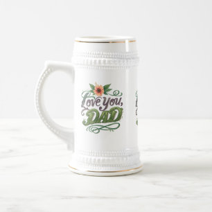 Liebe dich, Papa – 22 oz Stein Design Bierglas