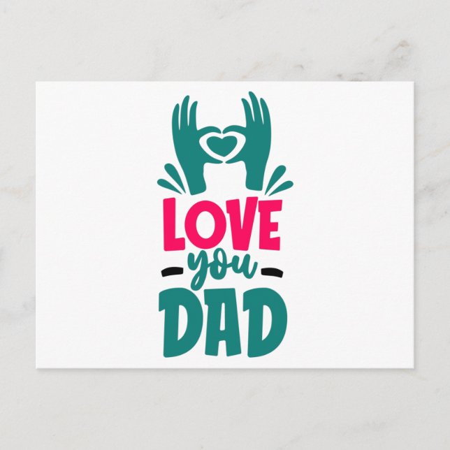 Liebe dich Papa Postkarte (Vorderseite)