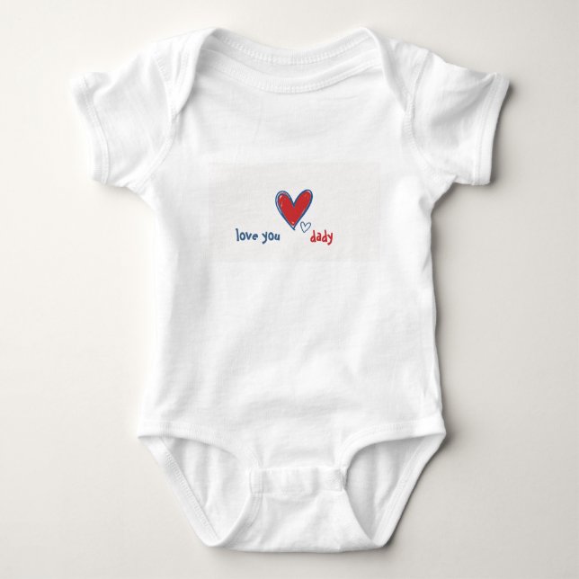 liebe dich Papa und Mama Baby Strampler (Vorderseite)