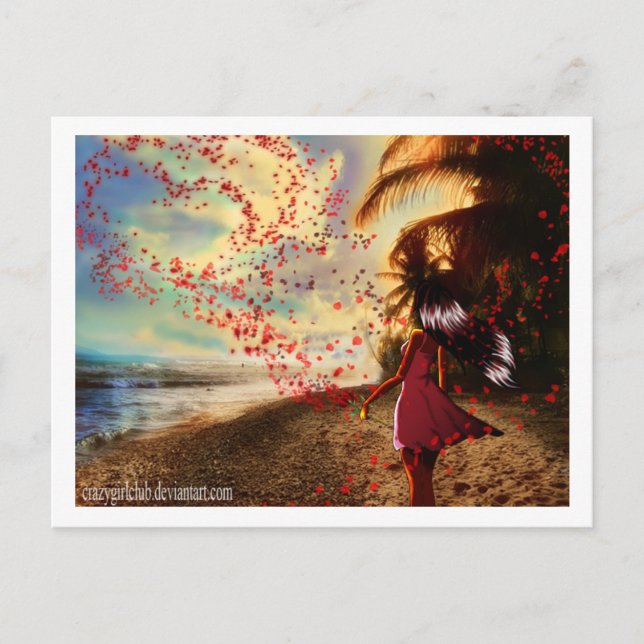 Liebe dich postkarte (Vorderseite)