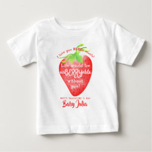 Liebe dich sehr Erdbeersüße Valentinsgrüße Baby T-shirt