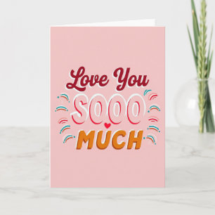 Liebe dich sehr moderne Karte