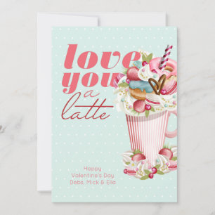 Liebe dich sehr Süße Süßigkeiten Valentinstag Feiertagskarte