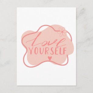 Liebe dich selbst postkarte