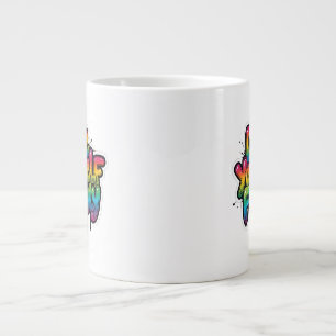 Liebe dich selbst wild – LGBTQ+ Regenbogen-Zitat Jumbo-Tasse