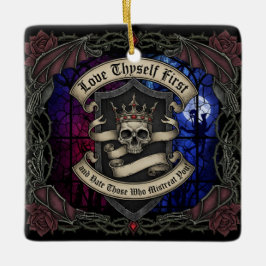 Liebe dich selbst zuerst keramikornament