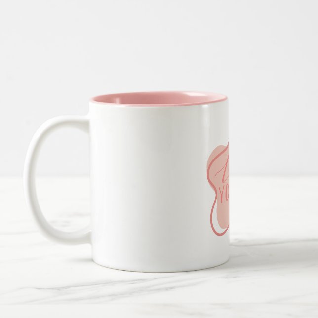 Liebe dich selbst  zweifarbige tasse (Links)