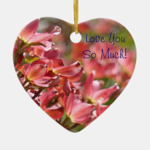Liebe dich so sehr! Ornamente Pink Dogwood Blumen