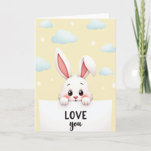 Liebe dich süße Hase-Grußkarte Karte