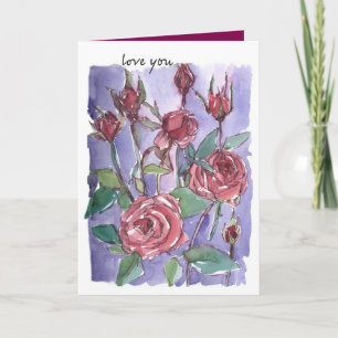 Liebe dich Valentinstag Gott sei Dank für dich Ros Karte