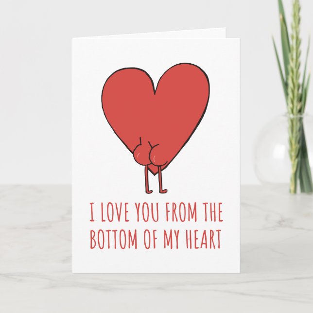 Liebe dich von ganzem Herzen Feiertagskarte (Vorderseite)