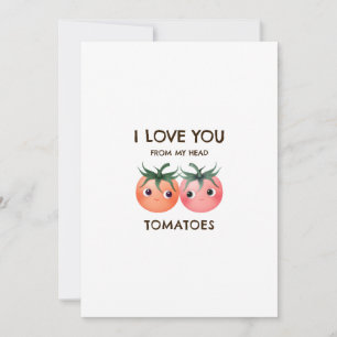 Liebe dich von meinen Herz-Tomaten Valentins-Paar Einladung